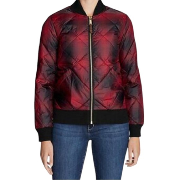 Eddie Bauer Plaid Down 1936 Original Skyliner Bomber Jacket Size M - Picture 1 of 11